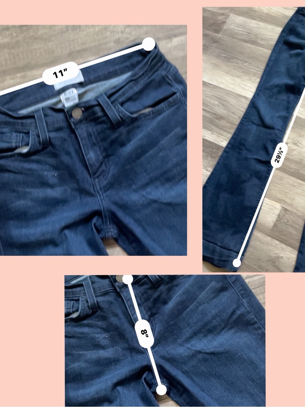 Judy Blue Dark Blue High-Rise Flare Jeans Sz 27/5 - Picture 6 of 6